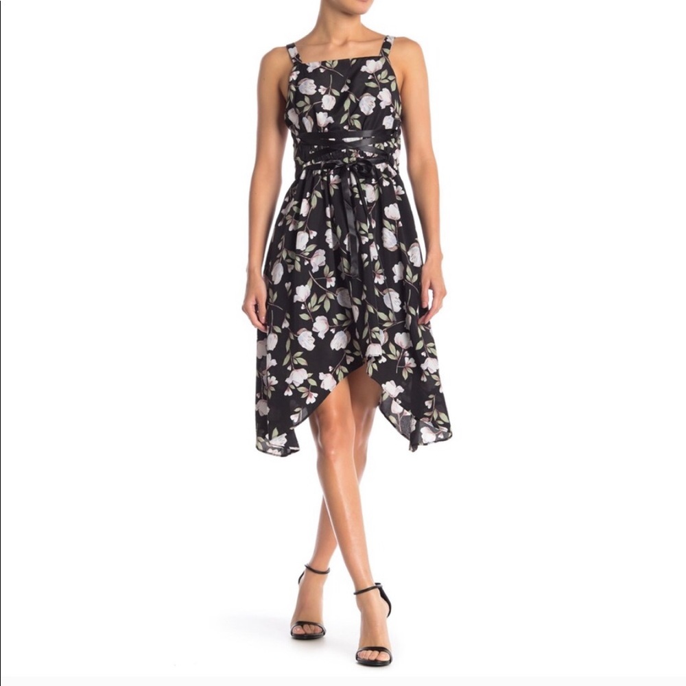 JOA floral handkerchief dress NWOT